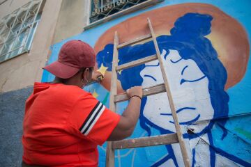Yaya Ferreira - Processo de pintura mural - GP 2019. 