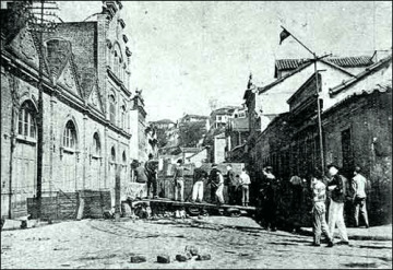 Barricada da Revolta da Vacina. Gamboa, 1904